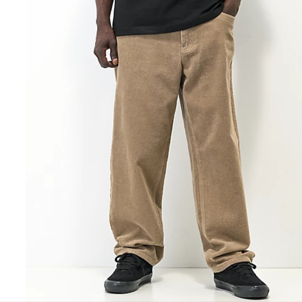 Empyre | Khaki Courduroy Relax Loose Fit Skate Pants